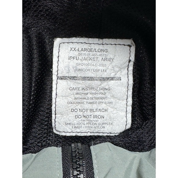 Men's Army IFPU Jacket Gray Vented Full Zip Long Sleeve Size 2XL Military Coat - Picture 3 of 9